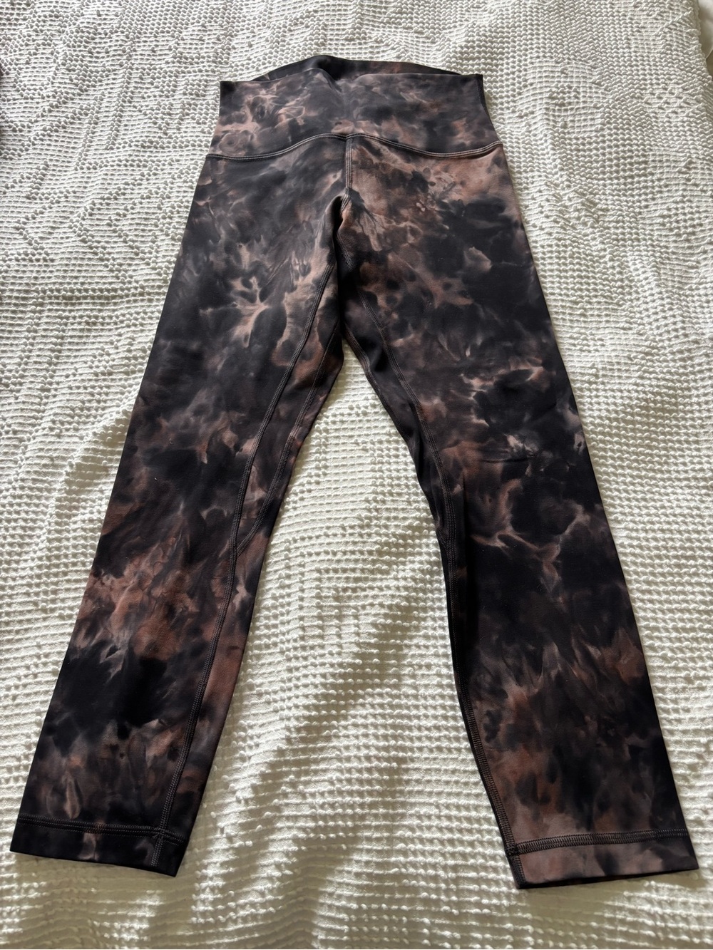 Lululemon Align High Rise Crop Leggings Tie Dye Size 6 23”